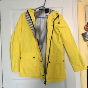Yellow Topshop Lined Raincoat